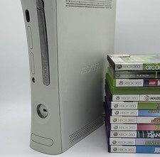 Microsoft Xbox 360 Console System Matte White For Parts W/ Games
