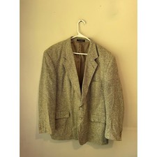 Bert Pulitzer Collectors Edition Mens 100 Silk Tweed Blazer Sport Coat Tan 31L