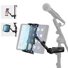 Adjustable Tablet Holder Clip-on Mount for Mic Microphone Stand Music Stand, ...