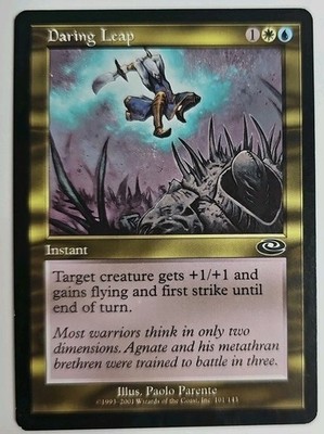 MTG Magic The Gathering Card Daring Leap Instant Blue White Planeshift 