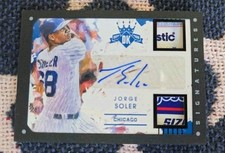 2016 PANINI DIAMOND KINGS JORGE SOLER AUTO/ GAME USED  1/1. 