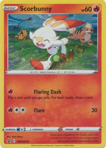 Pokemon Card Promo #SWSH244 - SCORBUNNY (holo-foil) - NM/Mint