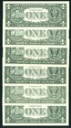 (( 6 NOTES )) $1 1988 ((AU)) Federal Reserve Note ** PAPER CURRENCY AUCTIONS — photo 2
