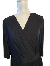 Lane Bryant Women's Plus Size 16 Cross Front Dress w Black w Mesh Flowy Skirt