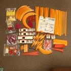 60s/70s Redline Hotwheels Set Parts Lot - 4 Super Chargers & over 40 2 ft Track