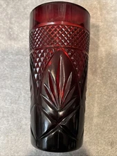 Luminarc Cristal D'Arques Durand Antique Ruby Red Tumbler Glass France