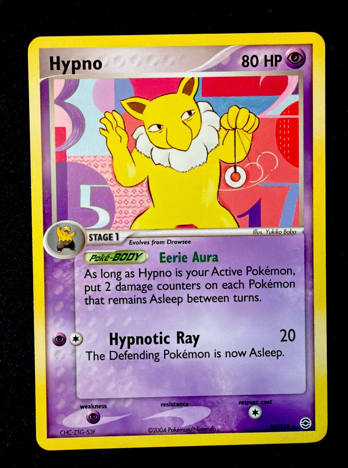 Pokemon EX Fire Red & Leaf Green 25/112 Hypno Card NM