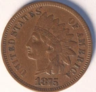 Gorgeous 1875 Indian Cent, 100% Original Surfaces and Tack Sharp Detail!