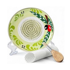 Garlic Grater Plate with Brush Compact Garlic Grater Plate for Kitchen