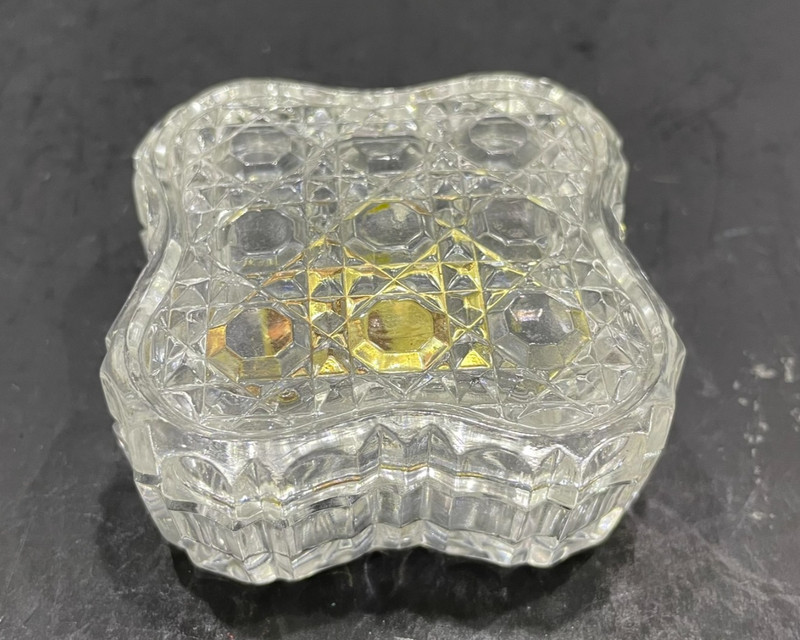 Arnahutte Crystal Trinket Box, Full Lead Crystal - West Germany