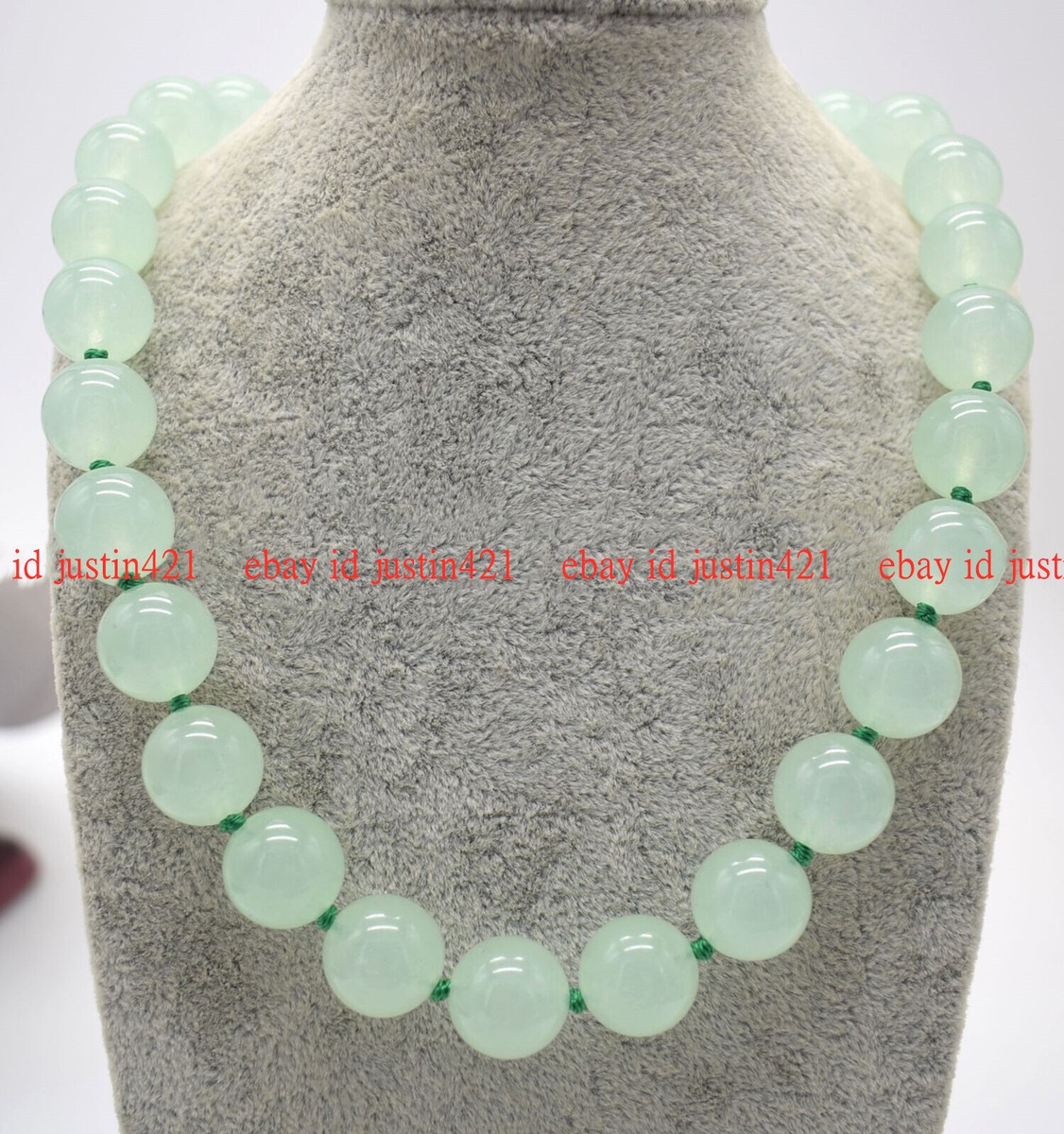 Hot Sell Free Shipping Natural 12-18mm Green Jade Gemstone Hot Sell Free Shipping Natural 12-18mm Green Jade Gemstone