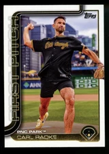 Carl Radke 2025 Topps Series 1 First Pitch Insert #FP-6 Pirates Baseball Card