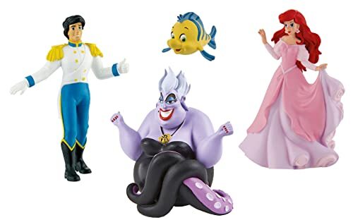 Bullyland - Set di personaggi Disney Arielle con Arielle, Eric, Fabius e (W0Q)