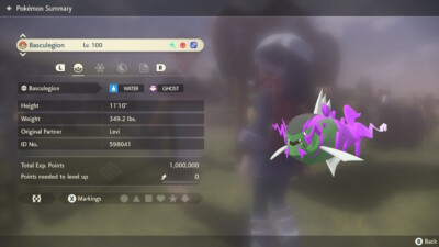 Shiny Alpha Basculegion Male Max Effort Pokemon Legend Arceus