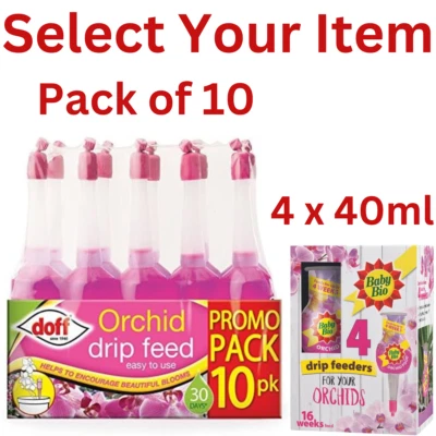 Doff 10 Pack Orchid Drip Feeders Fertiliser Each Lasts 30 Days Plant Food