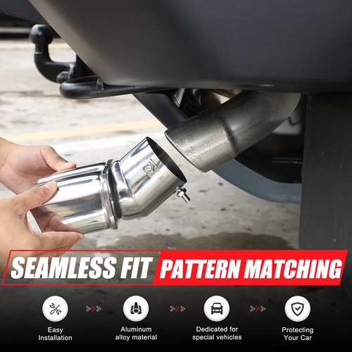 Steel Four-Outlet Tail Throat Frame Tip Exhaust Pipe For Ineos Grenadier 2020-25 - Picture 2 of 12