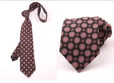 New Classic Polka Dot Brown Black JACQUARD WOVEN 100 Silk Men's Necktie Tie