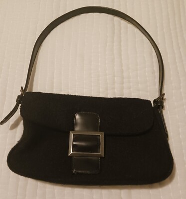 Bechamel Black Wool Purse In EUC