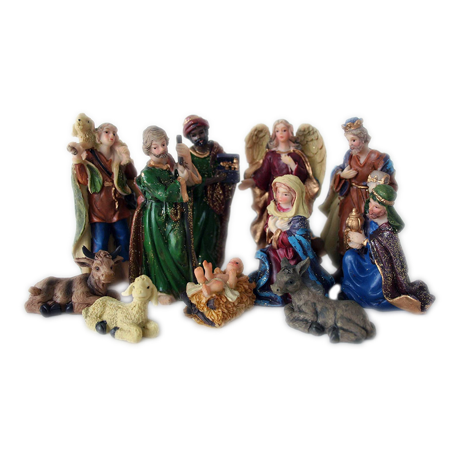 Krippenfiguren Weihnachten 11-teiliges Krippe Figuren Set Weihnachtskrippe