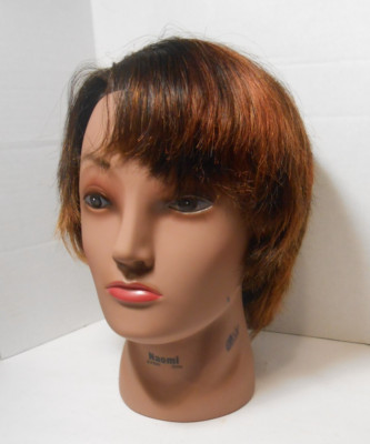 Burmax Naomi  Mannequin Cosmetology Head 100% Real Hair Training Prop Horror !