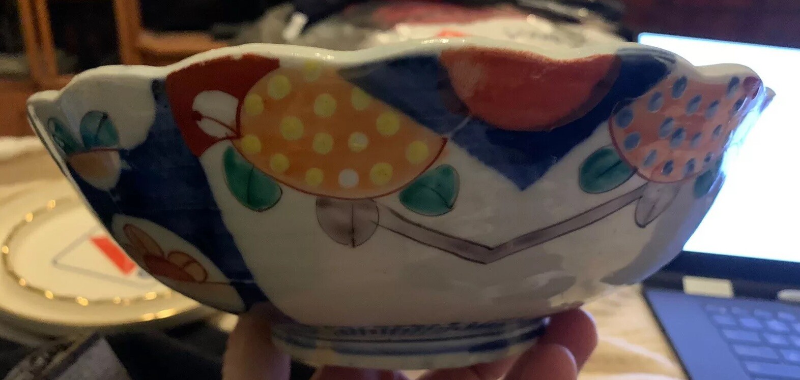 Antique Japanese Satsuma Punch Bowl With Painted Panels Meiji Period eBay