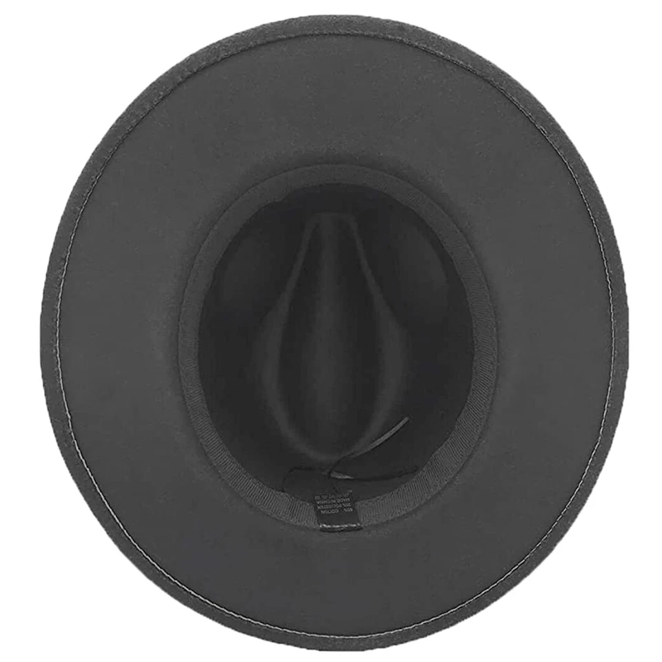 Mujeres Hombres Lana Fedora Sombrero Para Invierno Otoño Ala Ancha Jazz Iglesia Sombrero Gorras Foto 3 de 4