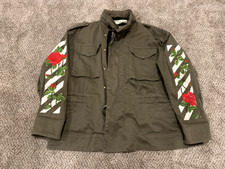 Off-white C/o Virgil Abloh 2017 Rose-embroidered Utility Jacket