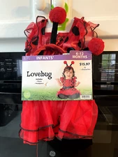 In Character Technologies Love Bug  Costume. Size 12-18 Months. NEW.