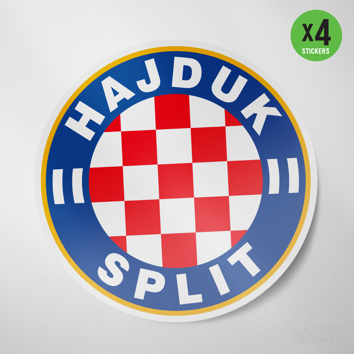 (4 Pack) Hajduk Split Croatia Vinyl Sticker Decal Die Cut Football Soccer  HNK