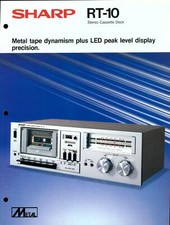 1979 Sharp RT-10 Stereo Metal Cassette Deck Original Glossy Dealer Brochure HiFi