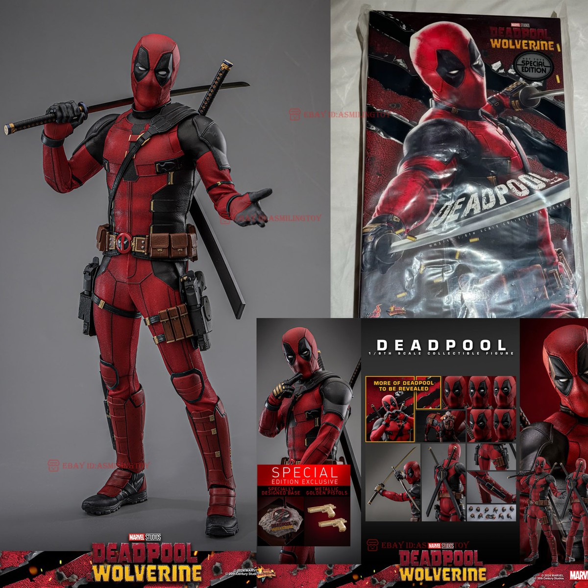 HotToys HT 1/6 MMS746B Deadpool and Wolverine Collection HotToys HT 1/6 MMS746B Deadpool and Wolverine Collection