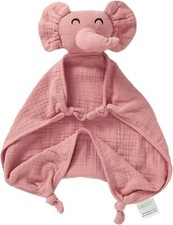 okdiy Organic Elephant Lovey,Muslin Security Blankets for Baby, Pink