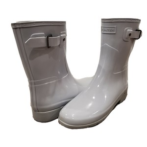 short gray hunter rain boots