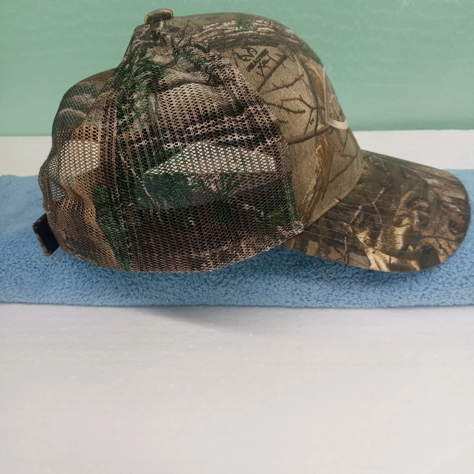 Port Authority Realtree Half Mesh Strap back Baseball Hunting Camo Cap Troy NWT - Image 4 of 4