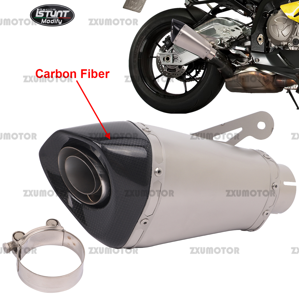 Slip on for BMW S1000R 2010-2016 Exhaust Tips Tail Muffler S1000RR 