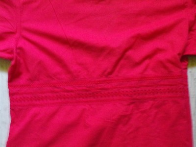 Chemise Cache-cœur Etam Belle En Coton 100% - Taille 36/38 Rouge Vif - Occasion Très Bon état