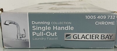 Dunning Single-Handle Pull-Out Laundry Faucet with Dual Spray Function in Chrome