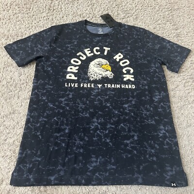 NWT Men s Under Armour Project Rock Live Free Training Graphic T-Shirt