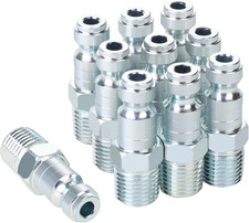1/4 Air Hose Fittings, Automotive T-Type Plug, 1/4 Inch Male NPT Threads Size, S