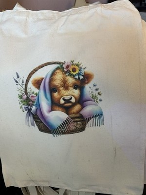 Handmade Baby Highland Large Canvas Tote