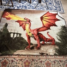 Shavel Home Luxury High Pile Oversized Throw, 60 x 80 Inch, Dragon Fire Cozy