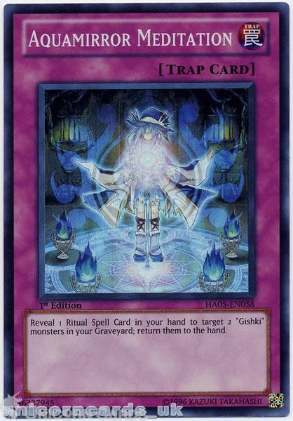 HA05-EN058 Aquamirror Meditation Super Rare 1st Edition Mint Yu-Gi-Oh! Card