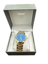 Gianello Genuine Diamond Giotto Round Gold Men Watch New