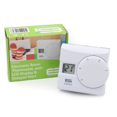ESi Controls ESRTD3 Digitales Raumthermostat, LCD Display, TPI Steuerung