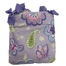 Pottery Barn Kids Samantha Twin Size Duvet Cover Floral Purple Paisley Butterfly