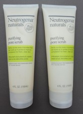 2 NEUTROGENA Naturals Purifying Pore Face Scrub 4oz RARE Discontinued HTF 4 oz