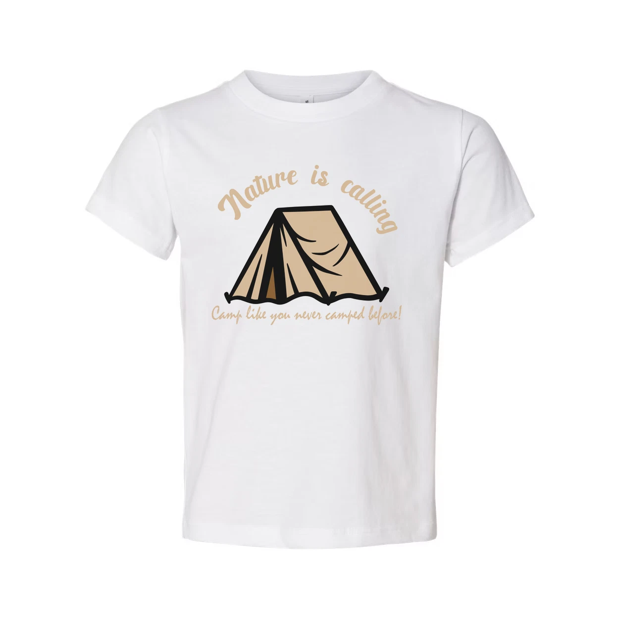 Nature Is Calling Camping Tent Graphic Tee For Outdoor Enthusiasts Comfortable A