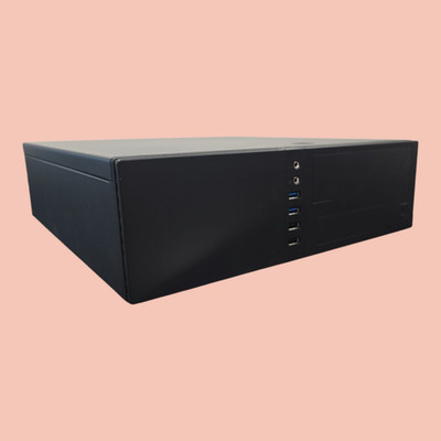 @LEICHTE VERWENDUNG@ CiT S503 Slim Micro ATX Desktop Gehäuse MATX schwarz MCIT01
