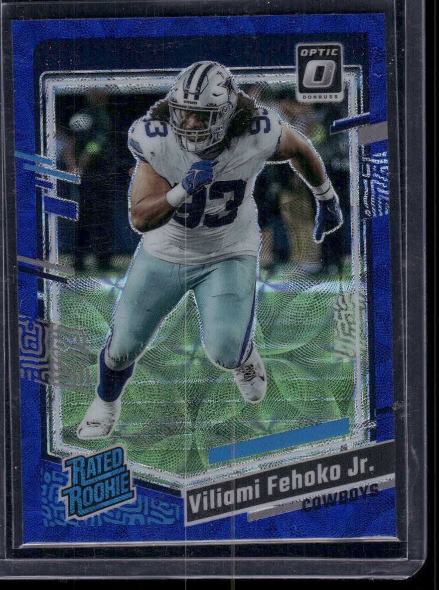 2023 Donruss Optic #229 Viliami Fehoko Jr. Blue Scope