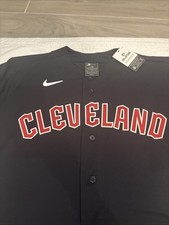 Nike Cleveland Guardians Authentic Stitched Alternate Jersey Black Size 48 Large